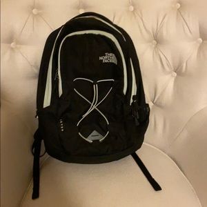 North Face Jester Backpack - black and light blue